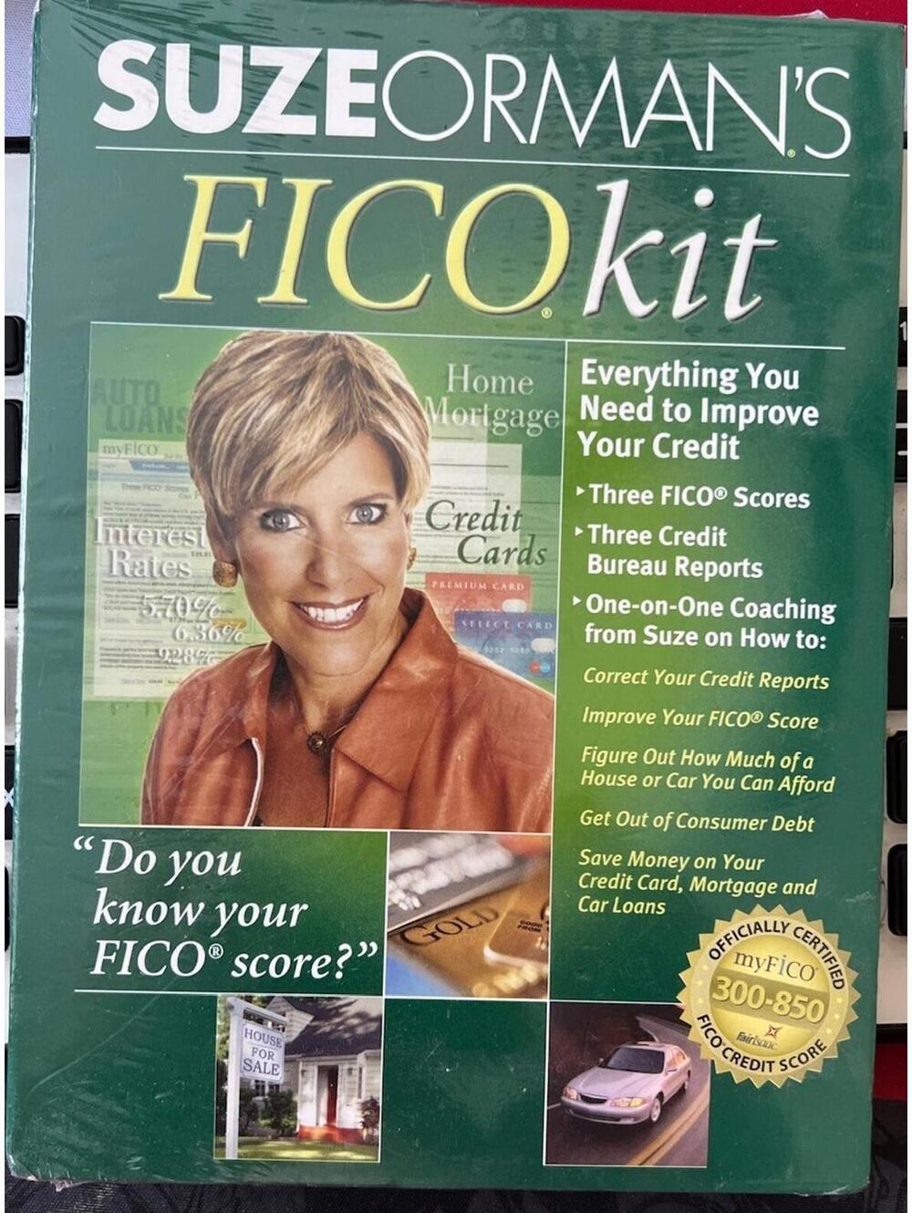2004 Officially Certified Suze Orman's Fico Kit Factory Sealed Never Opened